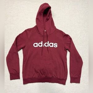 Adidas Women’s Merlot Color Long Sleeve Hoodie Pullover Sportswear Hooded